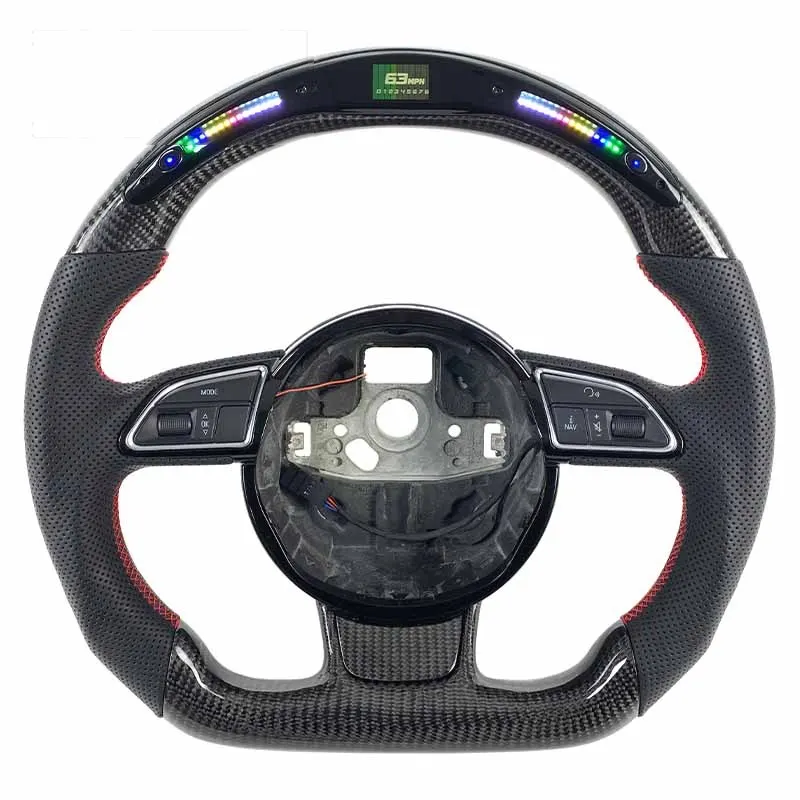 Volant carbone Audi A4, A5 et Q5 B8 à LED, vue 3 sur 6