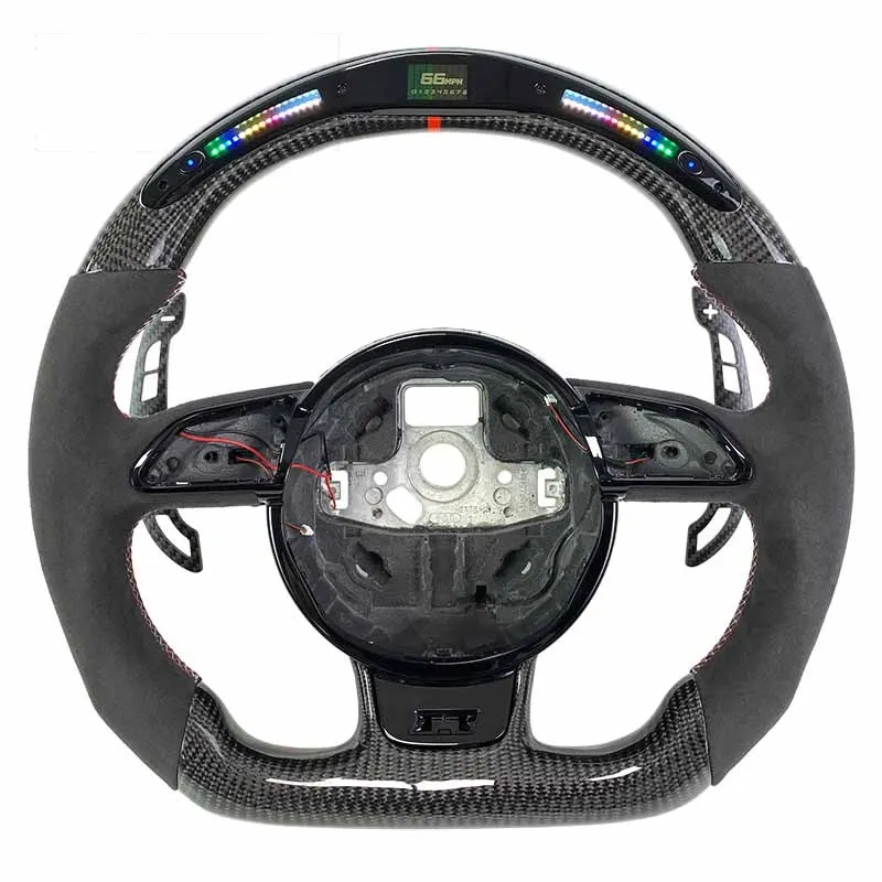 Volant carbone Audi A4, A5 et Q5 B8 à LED, vue 4 sur 6