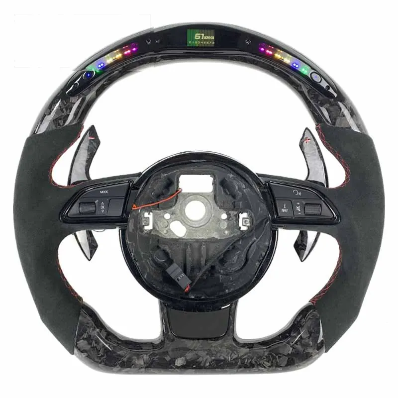 Volant carbone Audi A4, A5 et Q5 B8 à LED, vue 5 sur 6