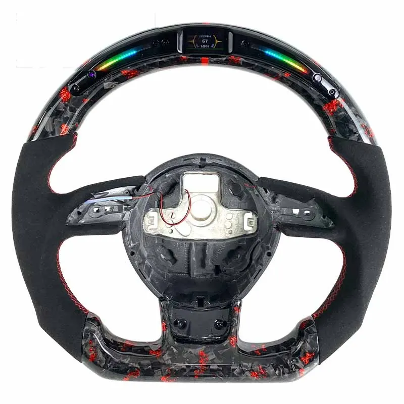 Volant carbone Audi A4, A5 et Q5 B8 à LED, vue 6 sur 6