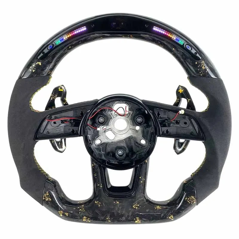 Volant carbone Audi A4 et A5 B9 S line à LED, vue 3 sur 6