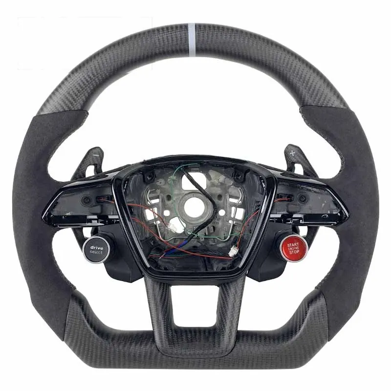Volant carbone Audi A6, A7 et A8 C8 à LED, vue 4 sur 6