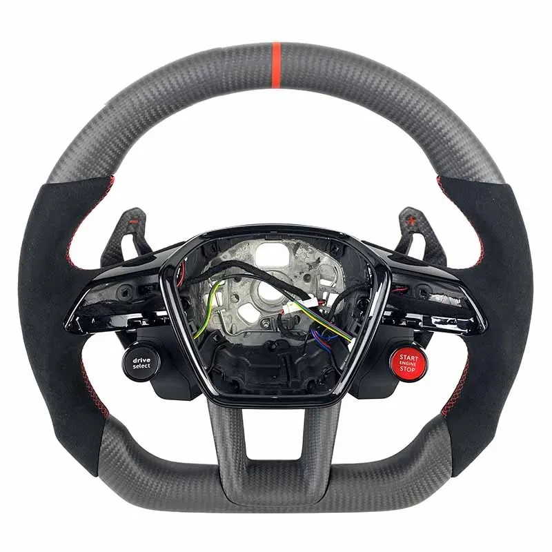 Volant carbone Audi A6, A7 et A8 C8 à LED, vue 5 sur 6