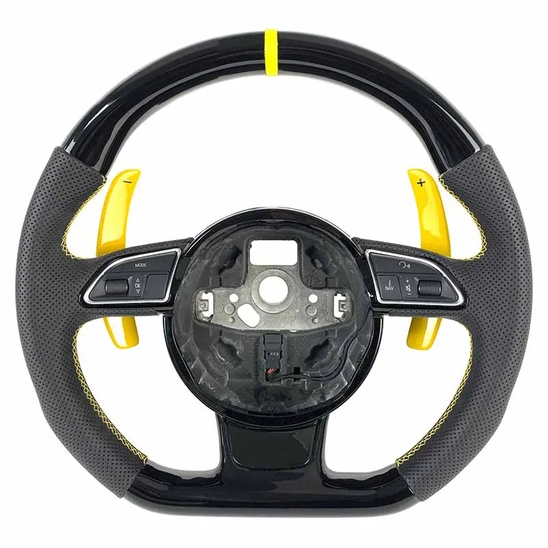 Volant carbone Audi S4, S5, RS4 et RS5 B8 à LED, vue 4 sur 6