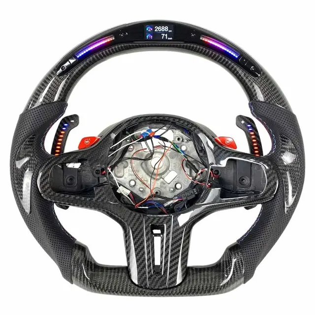 Volant carbone BMW G20, G30, X5 et X6 à LED