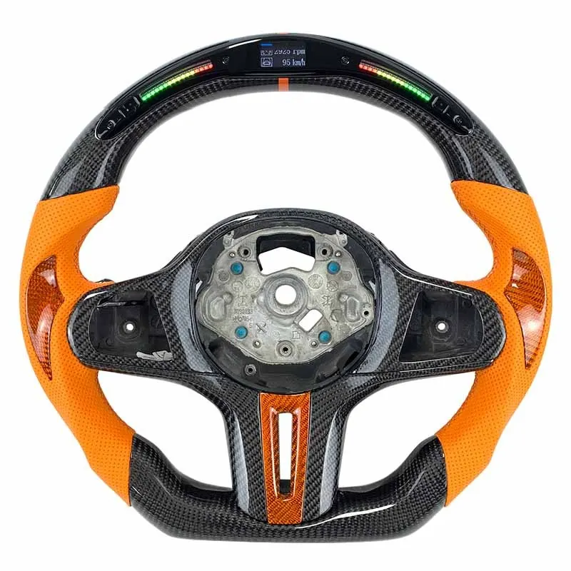 Volant carbone BMW G20, G30, X5 et X6 à LED, vue 2 sur 6