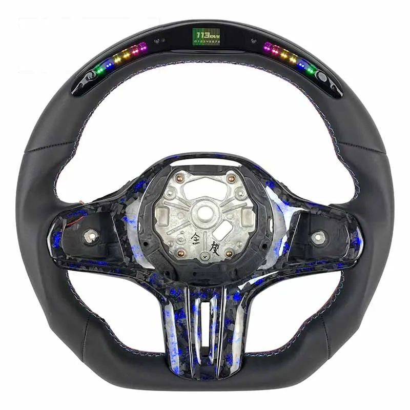 Volant carbone BMW G20, G30, X5 et X6 à LED, vue 5 sur 6