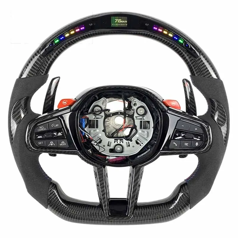 Volant carbone BMW M3 G80, M4 G82 et G20 à LED, vue 3 sur 6
