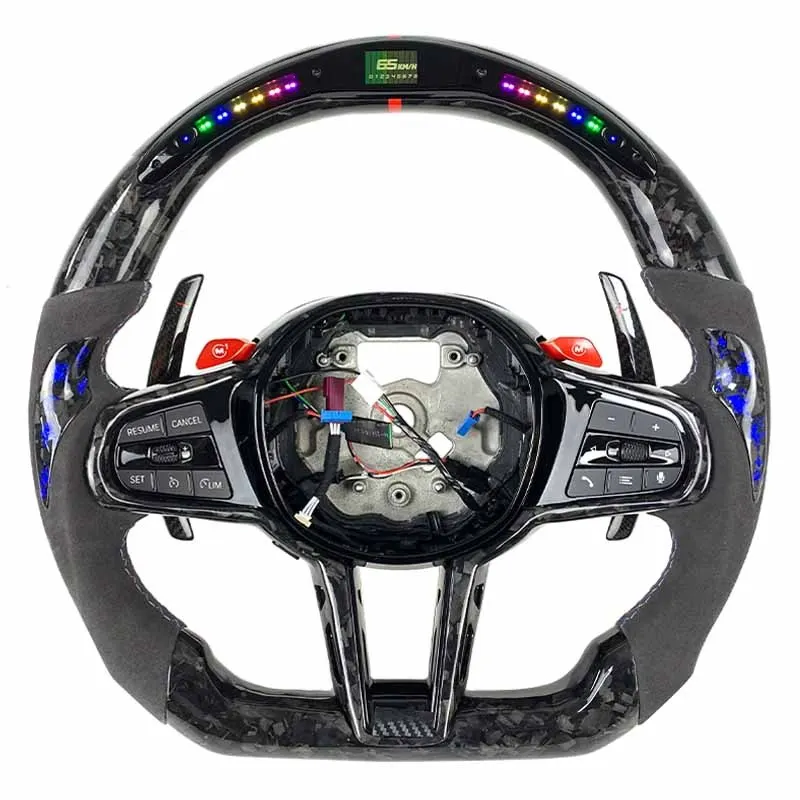 Volant carbone BMW M3 G80, M4 G82 et G20 à LED, vue 6 sur 6
