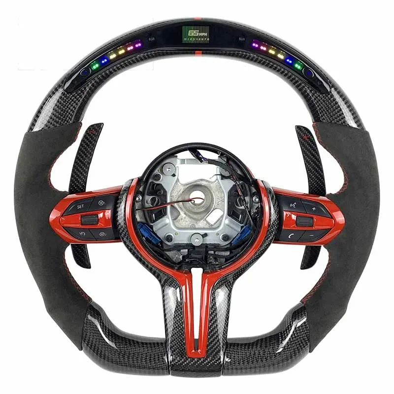 Volant carbone BMW Série 3 F30 et Série 4 F32 à LED, vue 6 sur 6