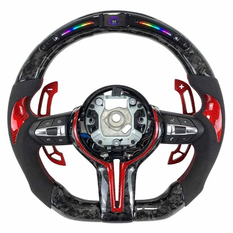 Volant carbone BMW Série 3 F30 M Sport à LED, vue 4 sur 6