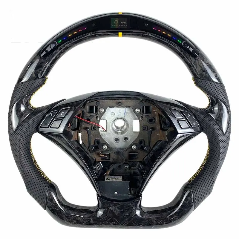 Volant carbone BMW Série 5 E60 à LED, vue 5 sur 6