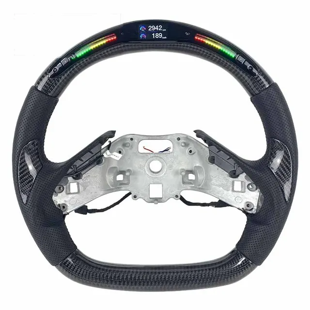 Volant carbone Chevrolet Corvette C8 à LED