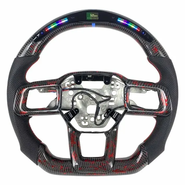 Volant carbone Ford Mustang S650 Dark Horse à LED