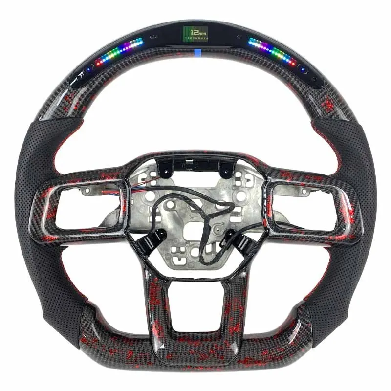Volant carbone Ford Mustang S650 Dark Horse à LED