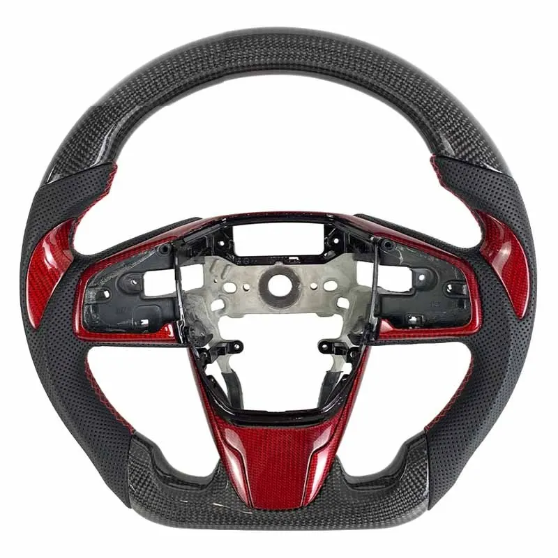 Volant carbone Honda Civic 10 et Type R FK8, vue 4 sur 6