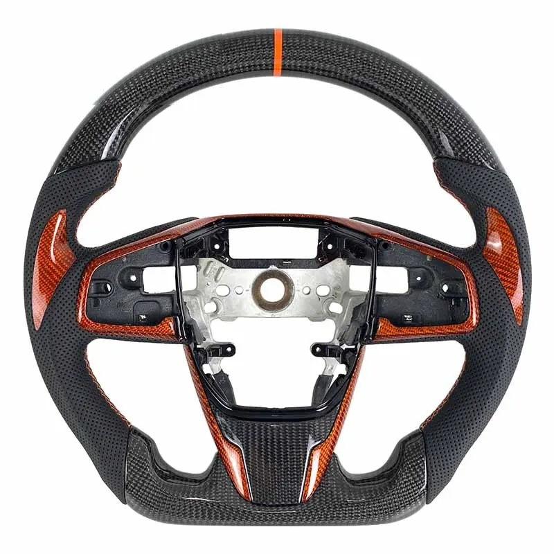 Volant carbone Honda Civic 10 et Type R FK8, vue 5 sur 6