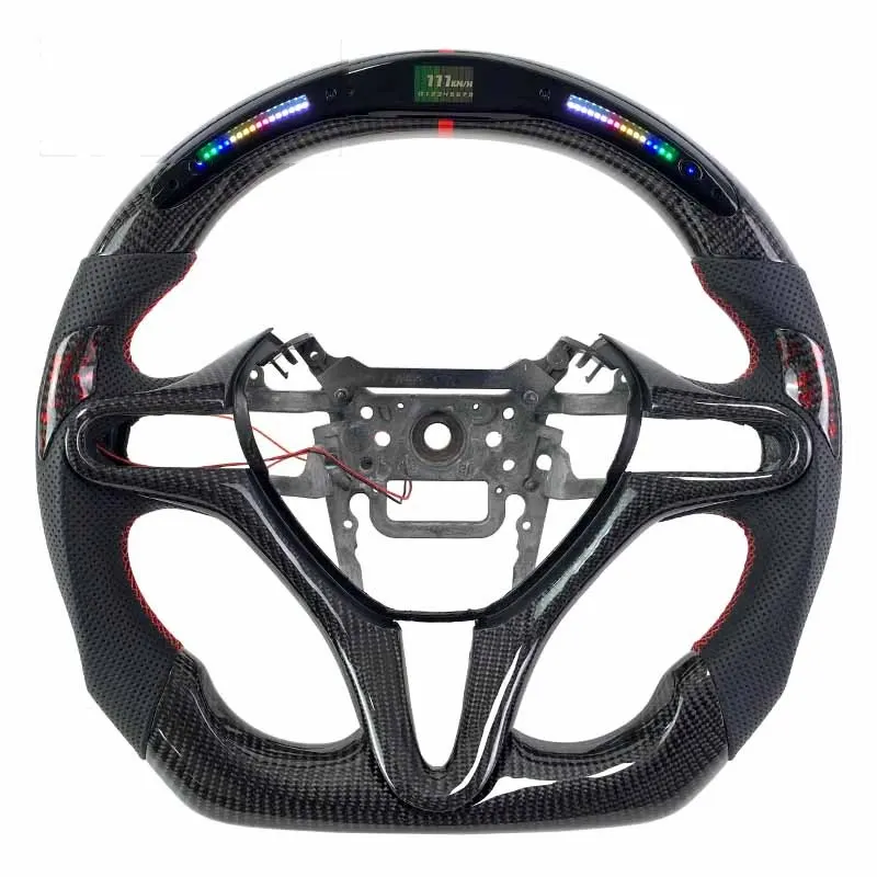 Volant carbone Honda Civic 8 FD à LED, vue 6 sur 6