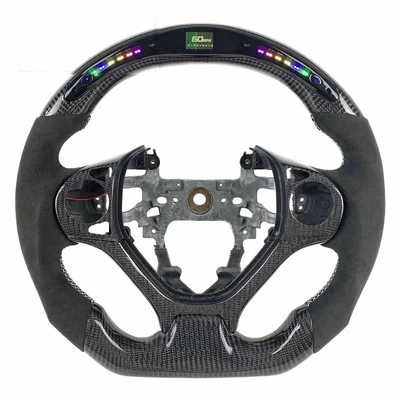 Volant carbone Honda Civic 9 FB à LED, vue 4 sur 6