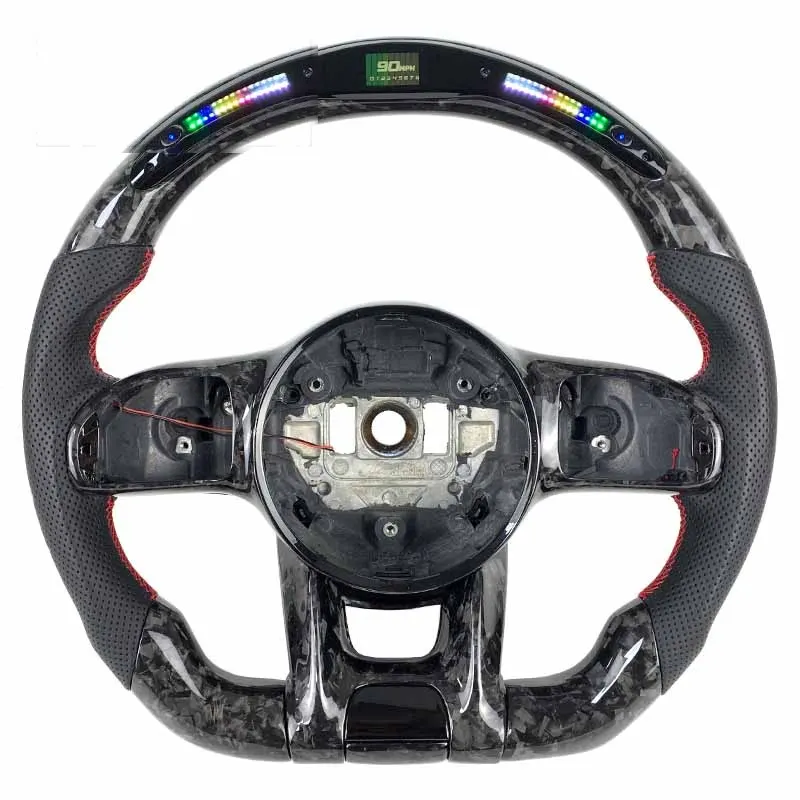 Volant carbone Mercedes AMG W177, W205 et W213 à LED, vue 4 sur 6