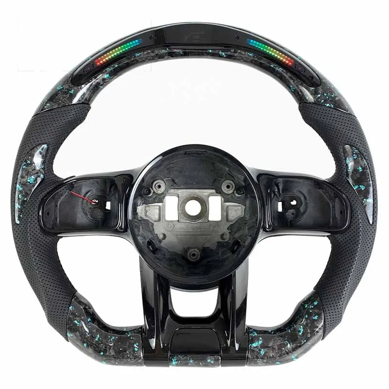 Volant carbone Mercedes AMG W177, W205 et W213 à LED, vue 5 sur 6