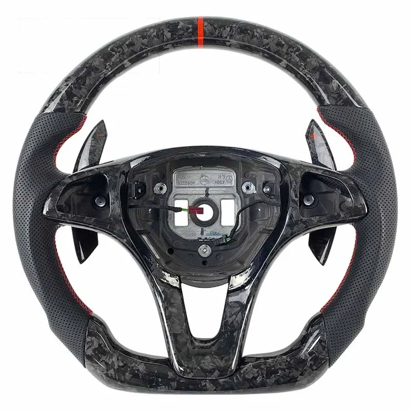 Volant carbone Mercedes Classe C W204 C63 à LED, vue 3 sur 6