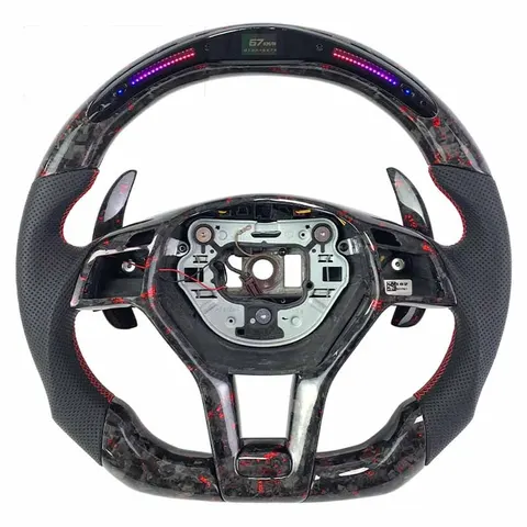 Volant carbone Mercedes Classe C W204 et Classe E à LED