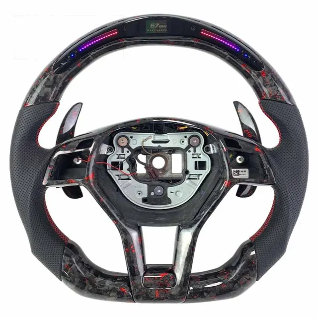 Volant carbone Mercedes Classe C W204 et Classe E à LED