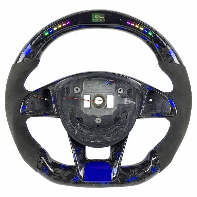 Volant carbone Mercedes Classe C W205 et Classe E à LED, vue 5 sur 6