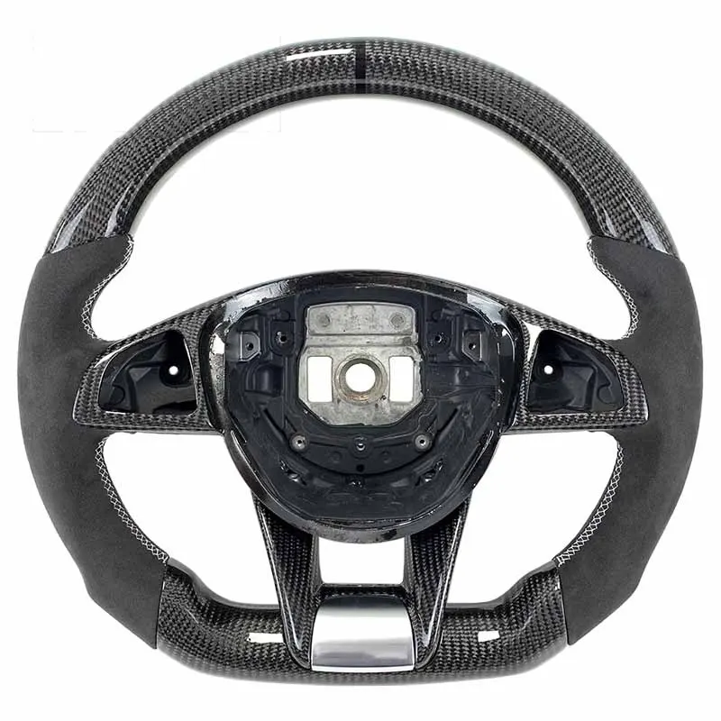 Volant carbone Mercedes W205, W213 et W222 à LED, vue 4 sur 6