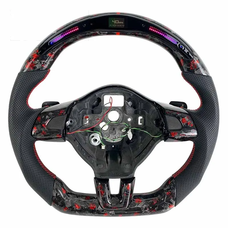 Volant carbone Volkswagen Golf 6 GTI à LED, vue 2 sur 6