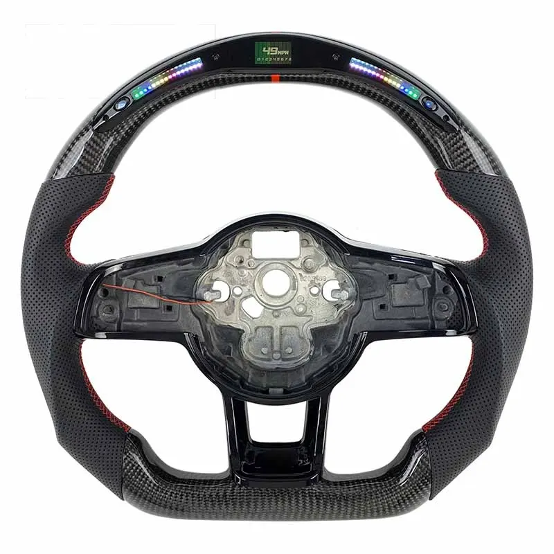 Volant carbone Volkswagen Golf 7 et 7.5 à LED
