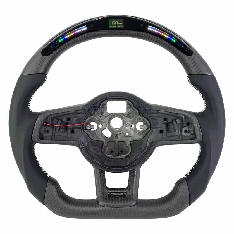 Volant carbone Volkswagen Golf 7 et 7.5 à LED, vue 2 sur 6