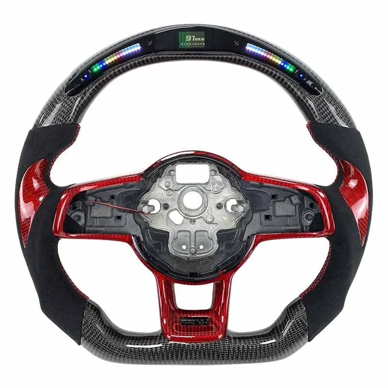 Volant carbone Volkswagen Golf 7 et 7.5 à LED, vue 3 sur 6