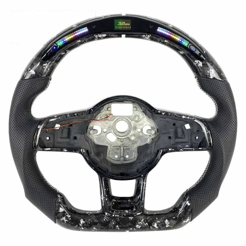 Volant carbone Volkswagen Golf 7 et 7.5 à LED, vue 4 sur 6