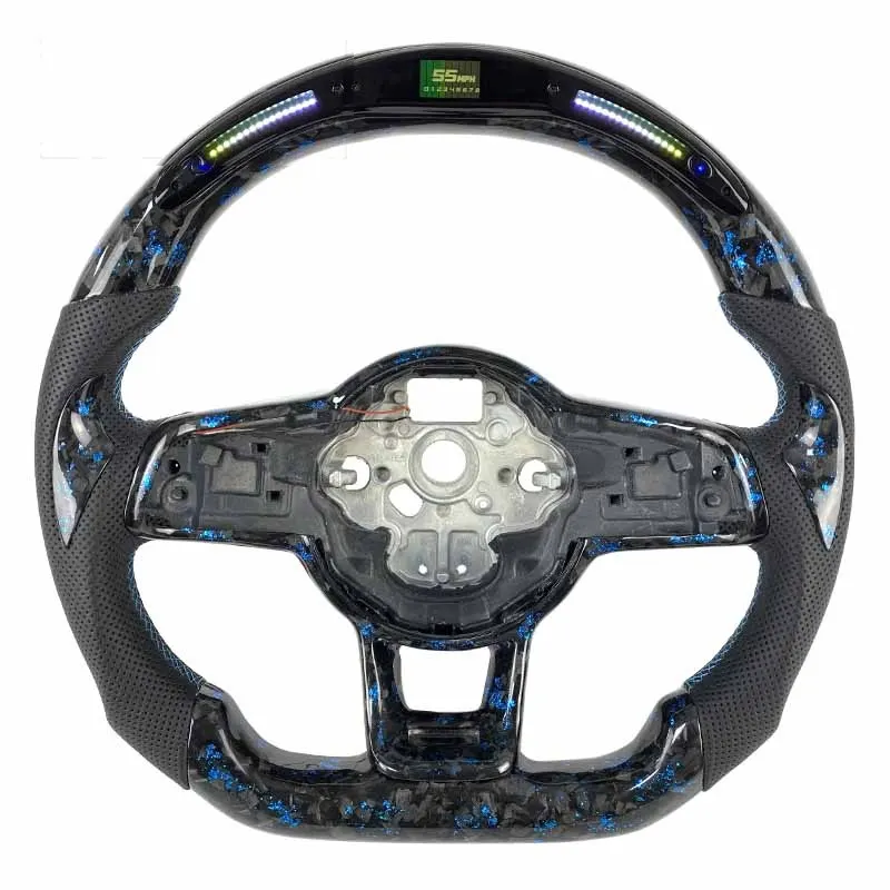 Volant carbone Volkswagen Golf 7 et 7.5 à LED, vue 5 sur 6