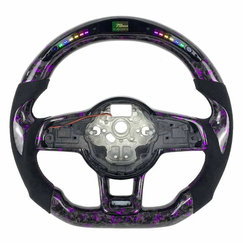 Volant carbone Volkswagen Golf 7 et 7.5 à LED, vue 6 sur 6