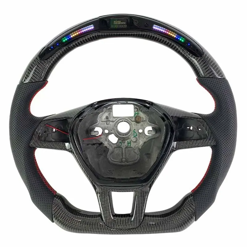 Volant carbone Volkswagen Golf 7 et Tiguan à LED, vue 2 sur 6