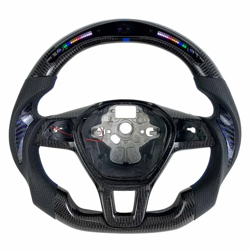 Volant carbone Volkswagen Golf 7 et Tiguan à LED, vue 3 sur 6
